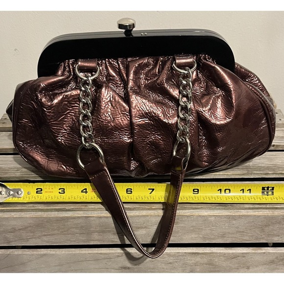 Hobo International Shoulder Bag Womens One Size Metallic Plum Chain Frame - Picture 16 of 16